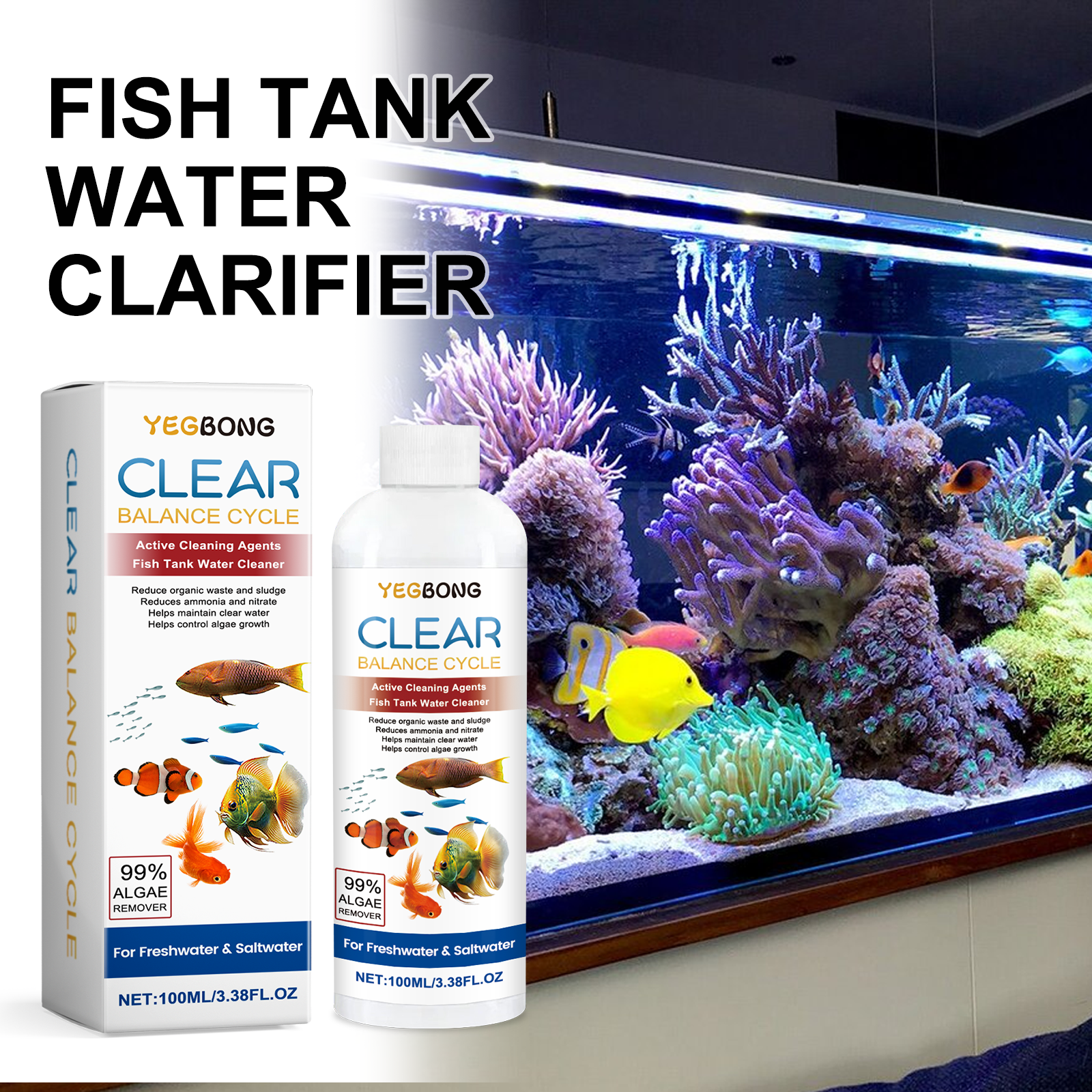 Aquarium Fishing - Akvaryum Su Arıtma Cihazı 100 ml