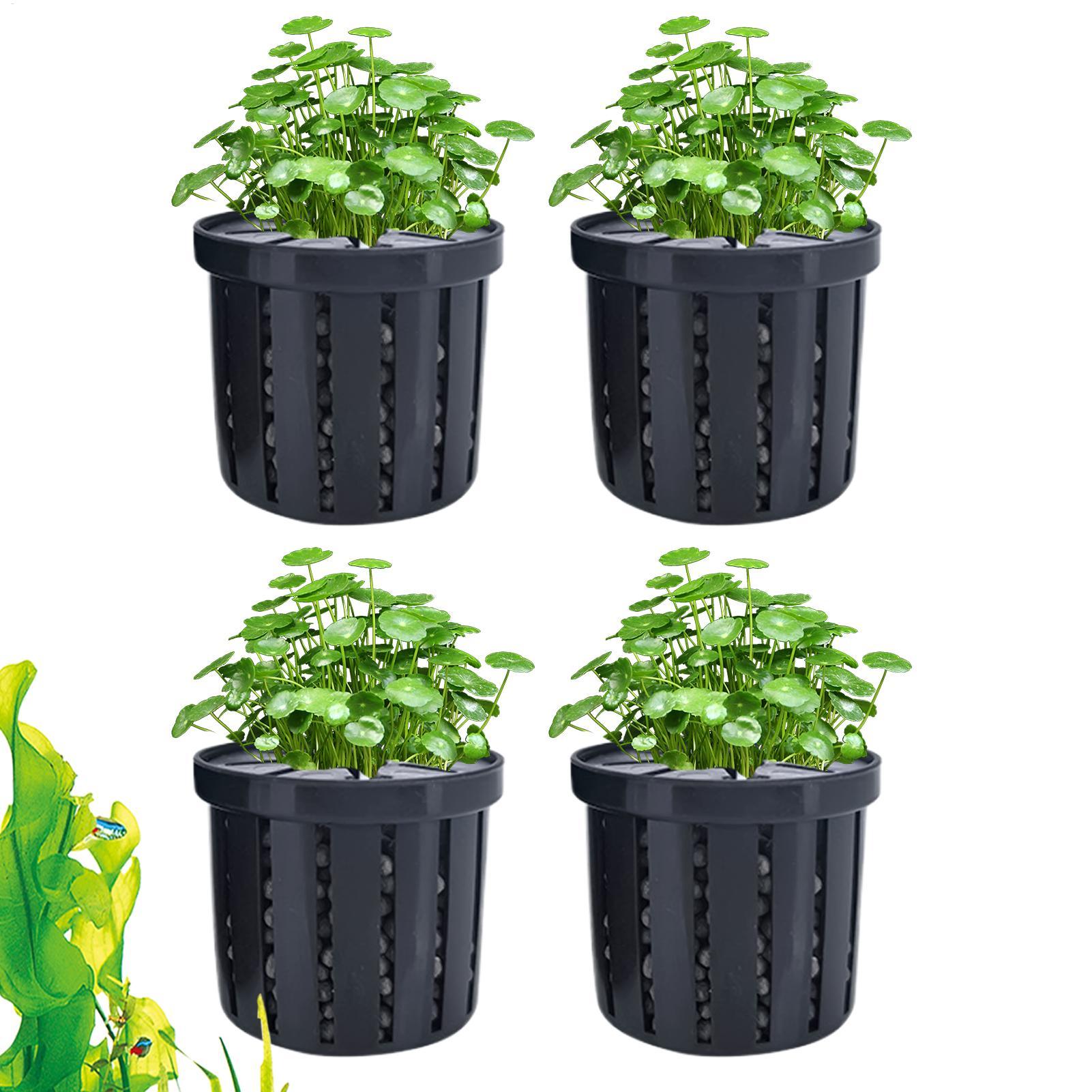 Aquarium Fish Pot - 4 adet akvaryum saksı süngeri vantuzlu,