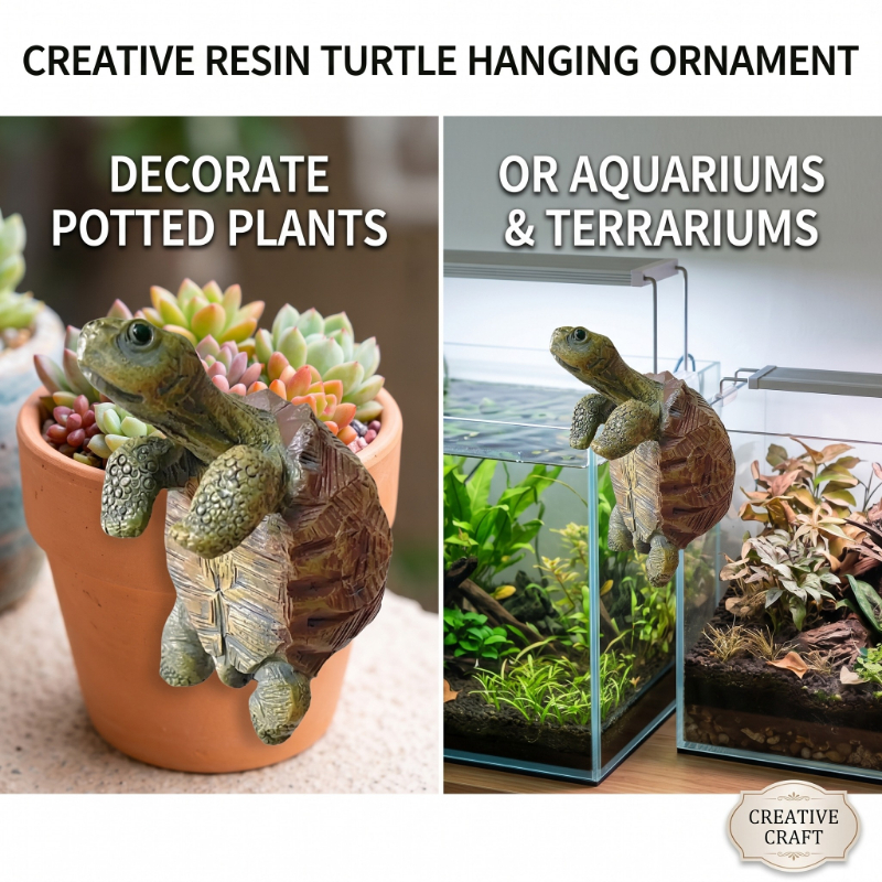 Aquarium Fishing - Balıkçılık Kaplumbağası Asılı Kaplumbağa Figürü, Havuz,