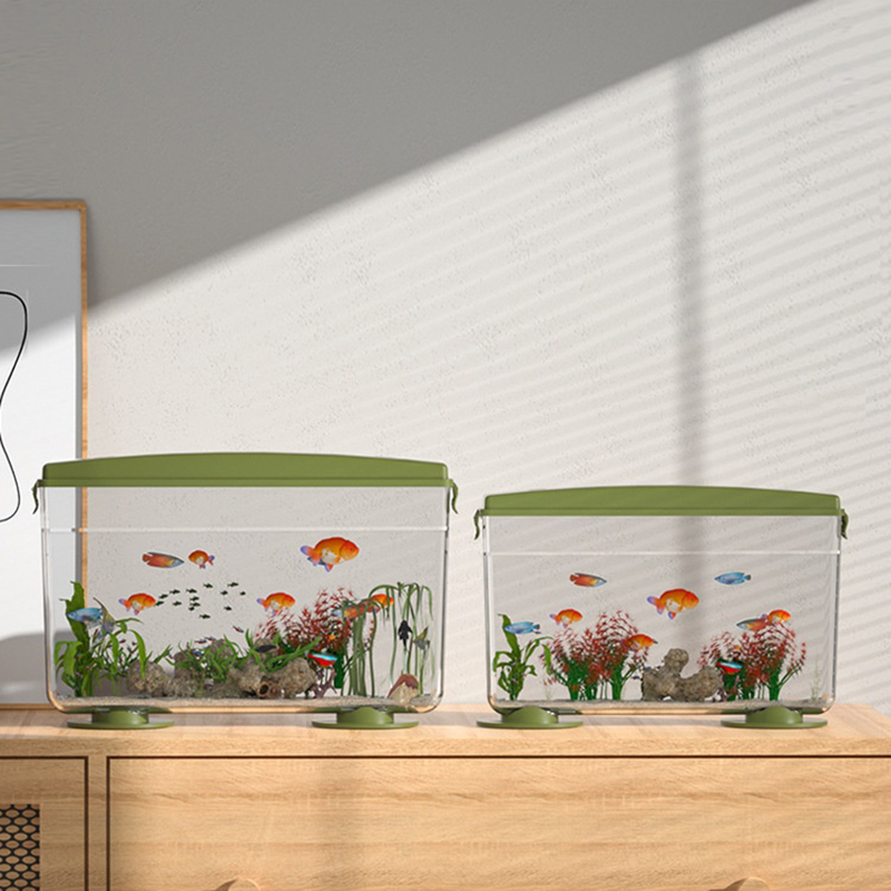 Aquarium Fish In Bowl - Küçük Balık Karidesleri Kaplumbağa Tankı PET