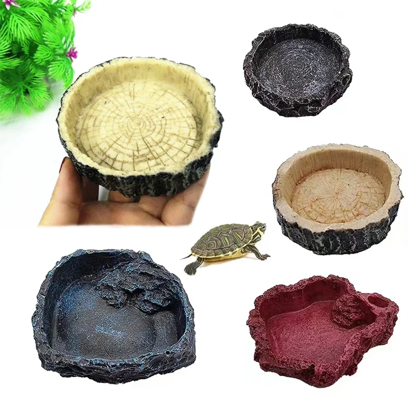 Aquarium Fish Pot - Pet Sürüngen Besleyici Kase Reçine Akvaryum