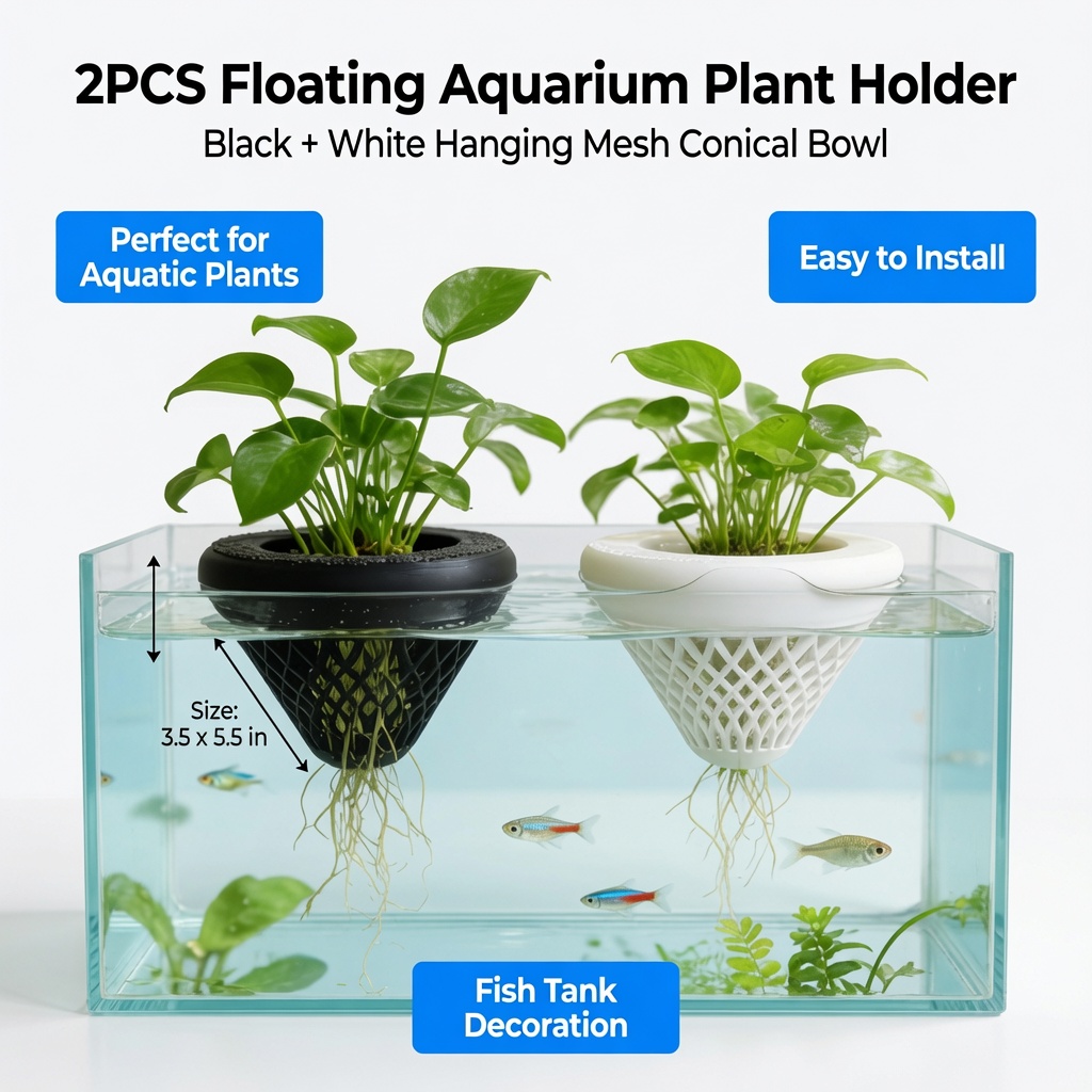 2 adet yüzen akvaryum bitki tu - Aquarium Fish Pot incelemesi ve fiyatı