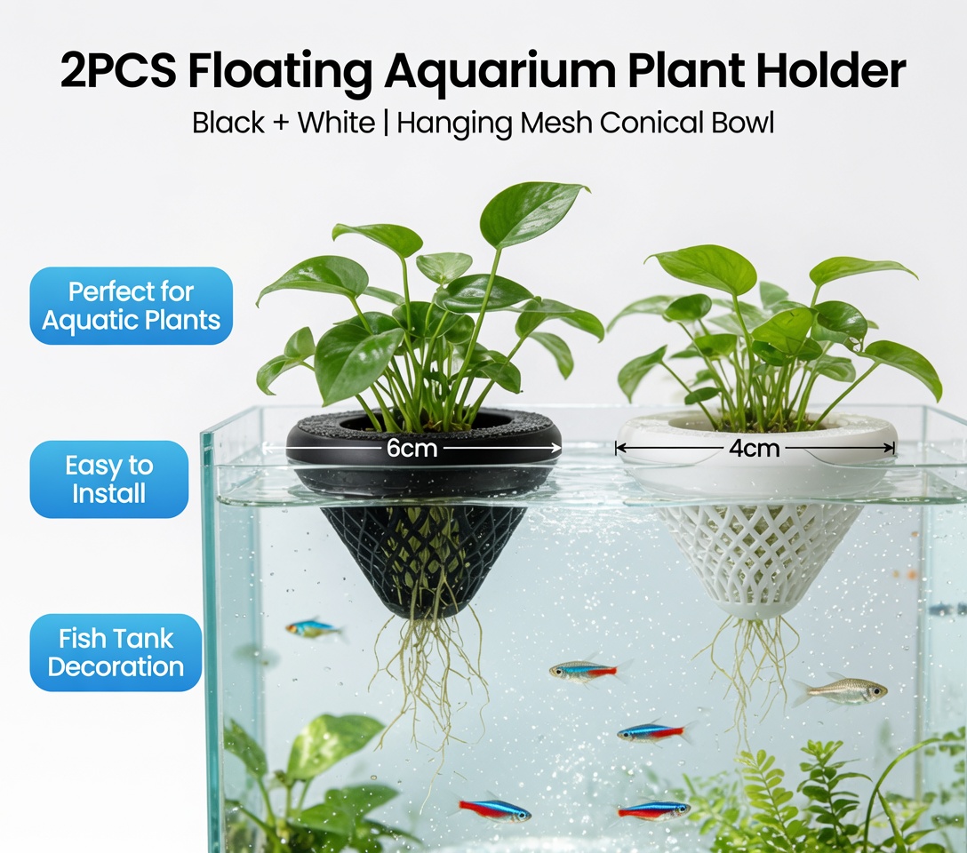 2 adet yüzen akvaryum bitki tu - Aquarium Fish Pot incelemesi ve fiyatı