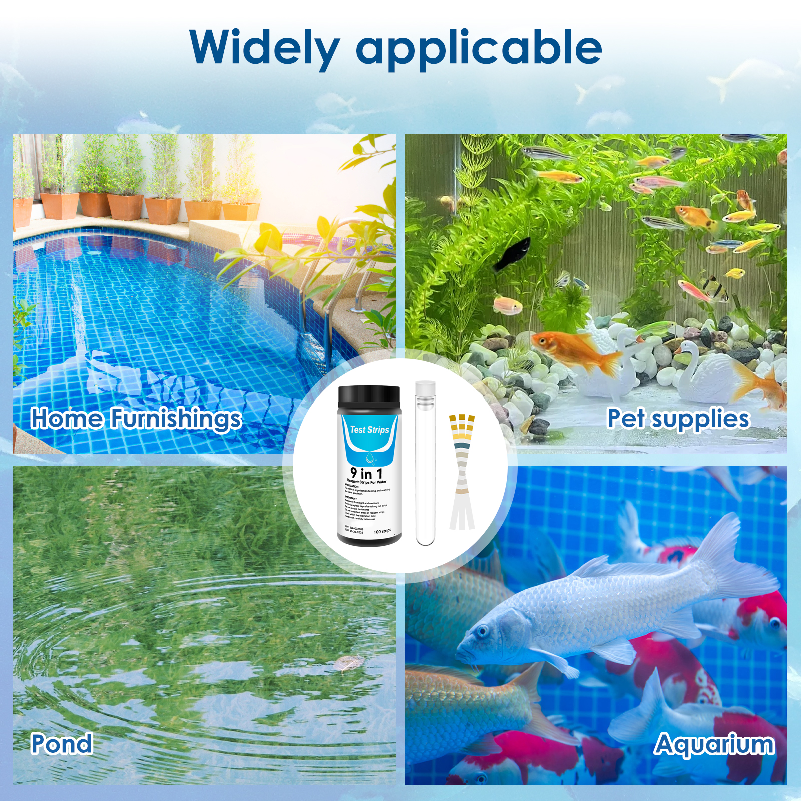 100 adet akvaryum Test şeritle - Aquarium Fish Freshwater incelemesi ve fiyatı