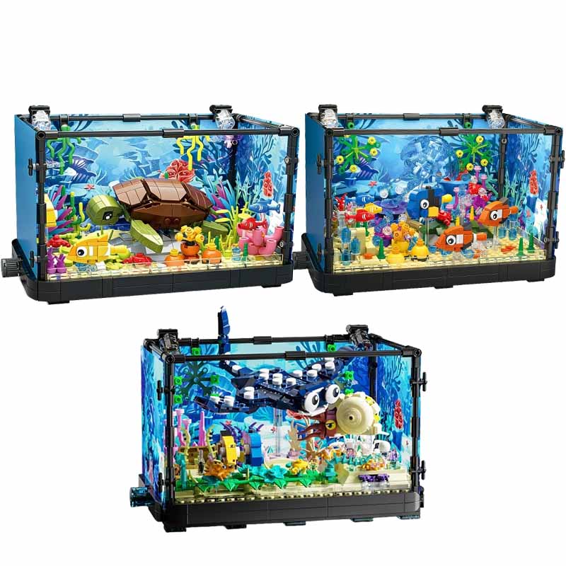 Işıklı Balık Tankı Yapım Blokl - Aquarium Fishing incelemesi ve fiyatı