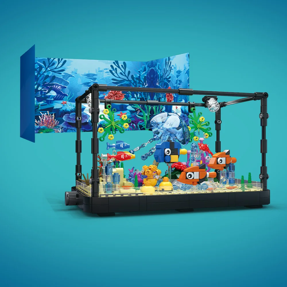 Işıklı Balık Tankı Yapım Blokl - Aquarium Fishing incelemesi ve fiyatı